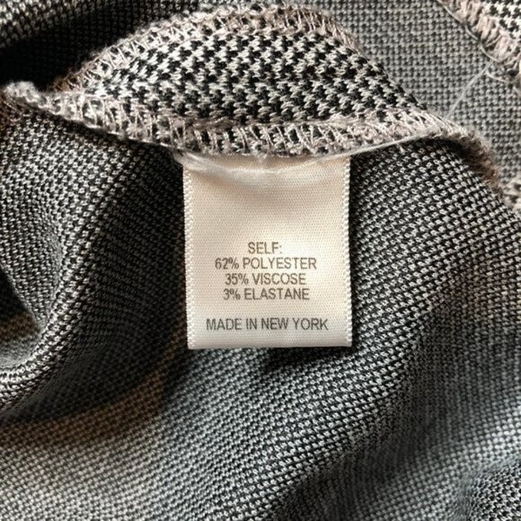 OF/MERCER Textured Fitted Shift Mini Dress Size 10 Zippers Black Grey Gray Zip - Picture 10 of 14